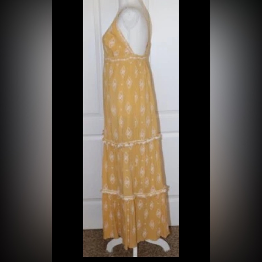 RAGA Yellow Summerland Cross Back Maxi Dress Size XS - Picture 4 of 5